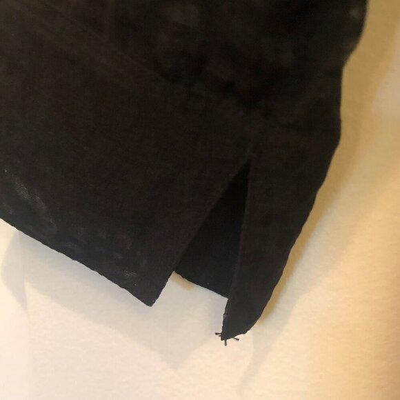 Hearts of Palm semi-sheer button-up blouse/swim coverup sz 8 - Picture 6 of 8